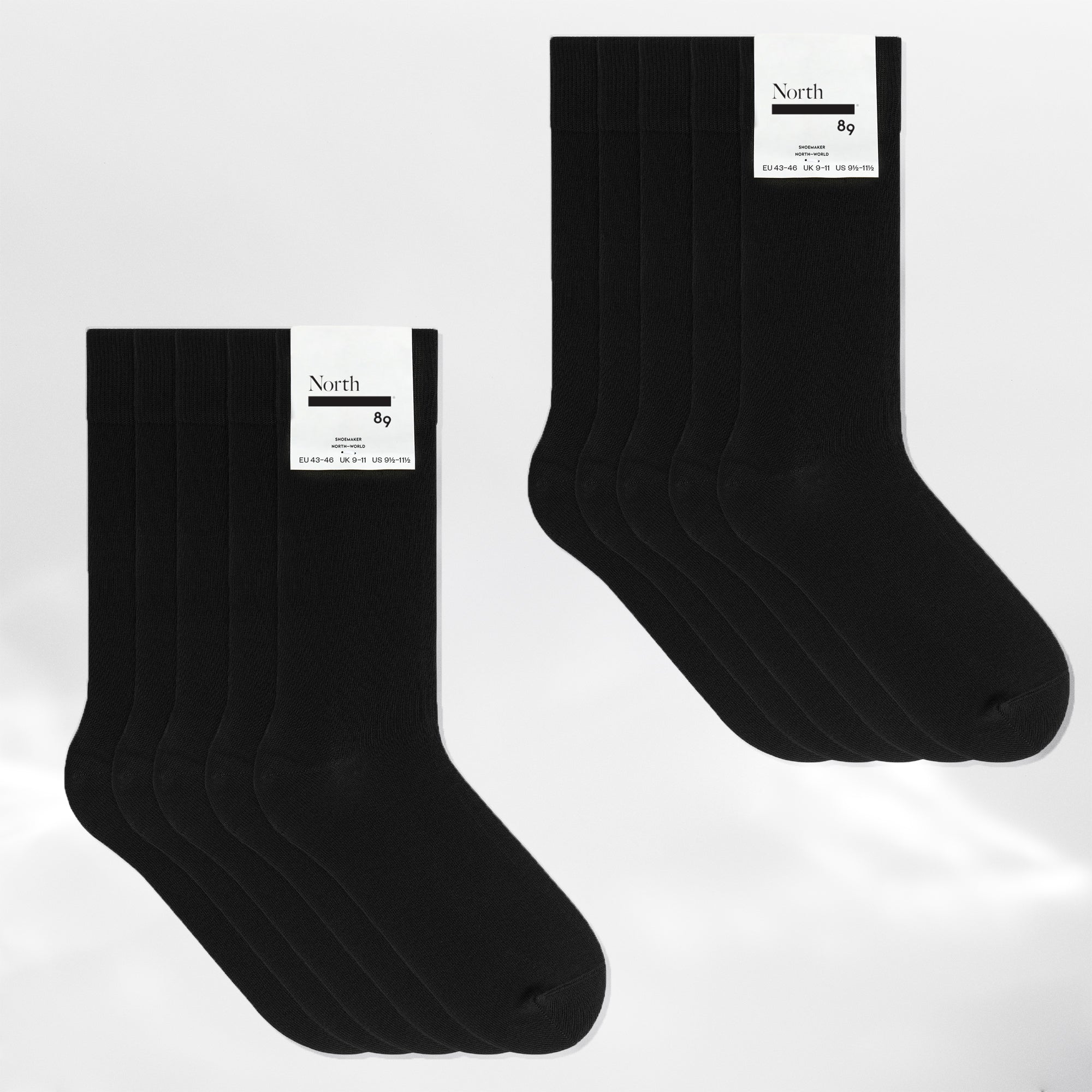 Bamboo Socks Mid-length - 10 Pack (Black)