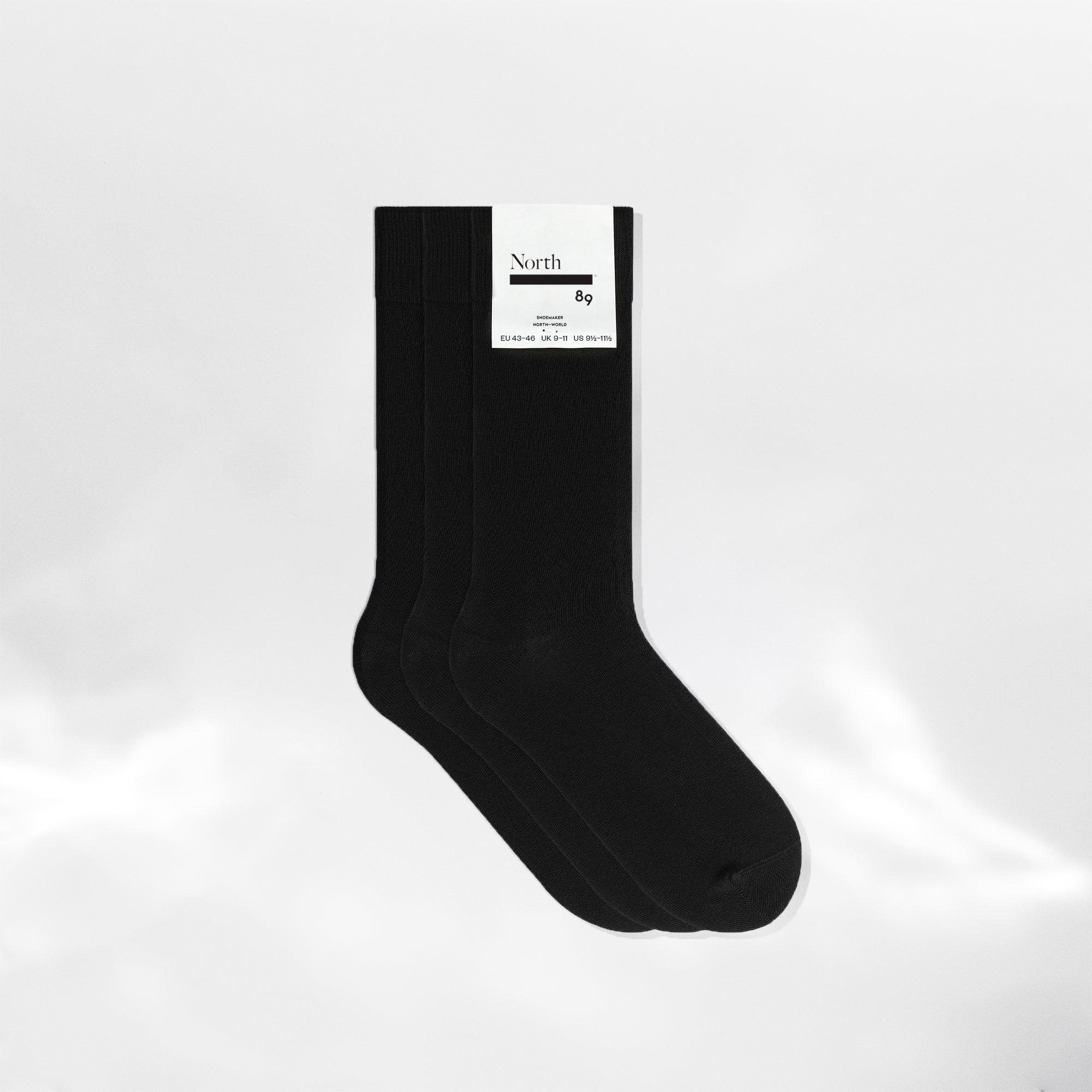 Bamboo Socks Mid-length - 3 Pack (Black)