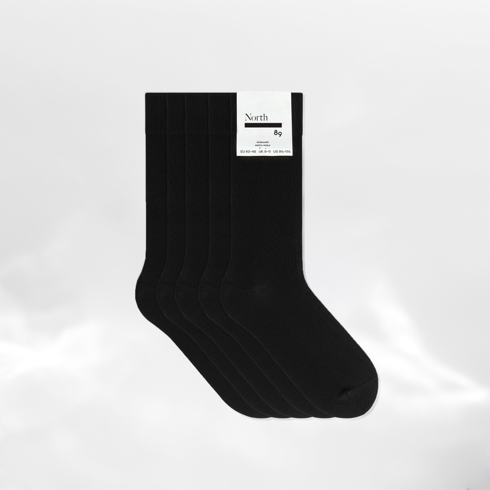 Bamboo Socks Mid-length- 5 Pack (Black)